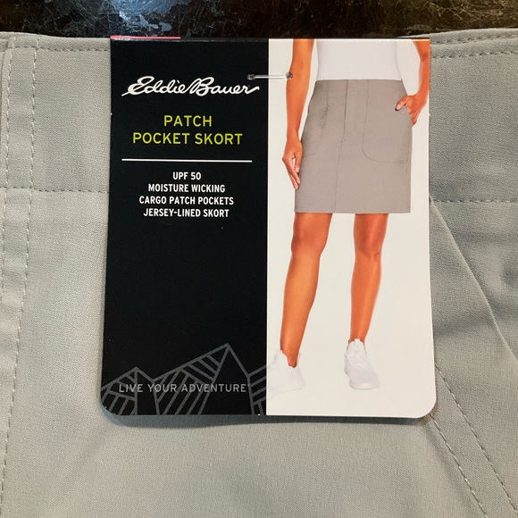 Eddie Bauer | Patch Pocket Skort | Size 14| SPF 50 | Jersey Lined Skort - Picture 4 of 6